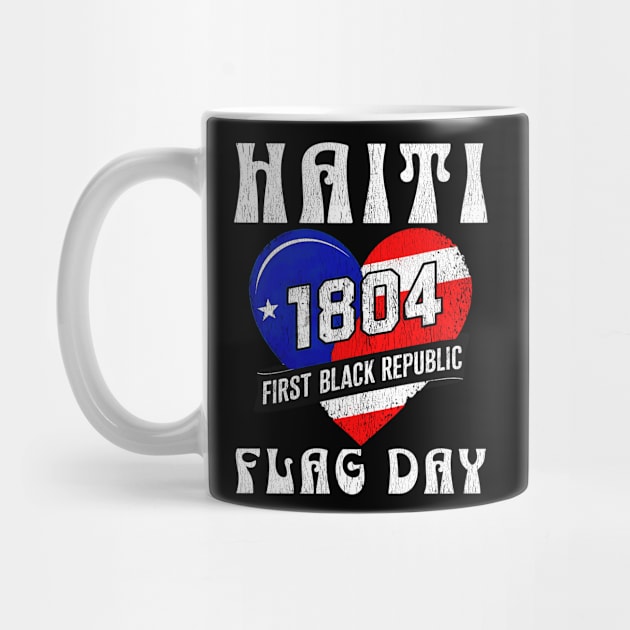 Celebrate Haiti 1804 Heart Flag Day- Patriotic Heritage Pride by JJDezigns